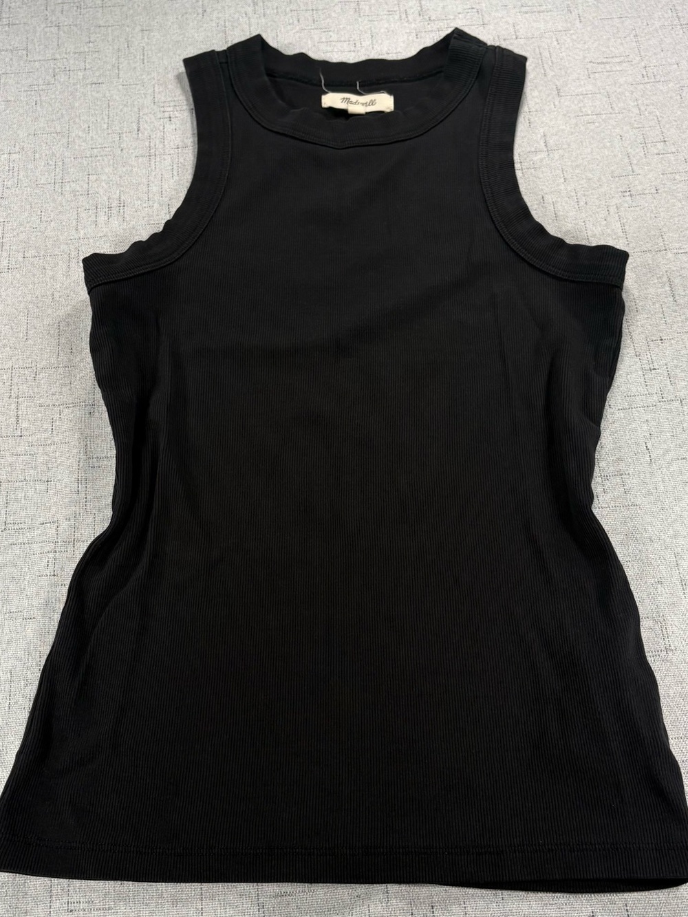 Madewell Black Ribbed Muscle Tank
